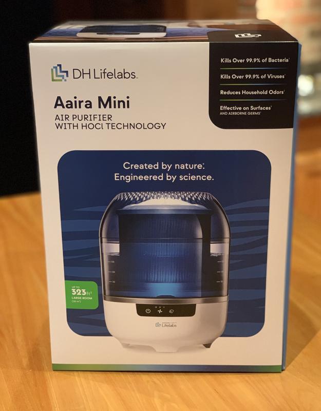 Aaira Mini Air Purifier + Humidifier with Powerful HOCl Technology