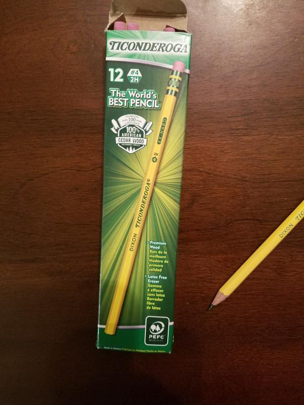 Ticonderoga Pencils, #3 Lead, Hard, Pack of 12