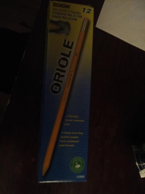 Dixon Ticonderoga 2 Oriole Pre-Sharpened Pencils - Set Of 24, Non-Toxic With Pink Eraser 5 thumbnail image