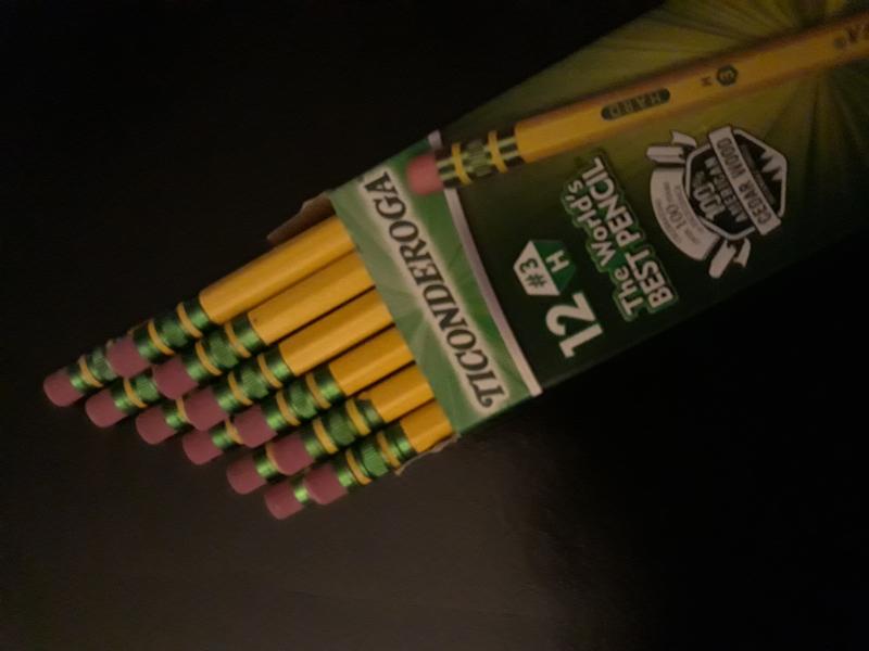 Ticonderoga Wood Pencils Presharpened 4 Lead Extra Hard Pack of 12