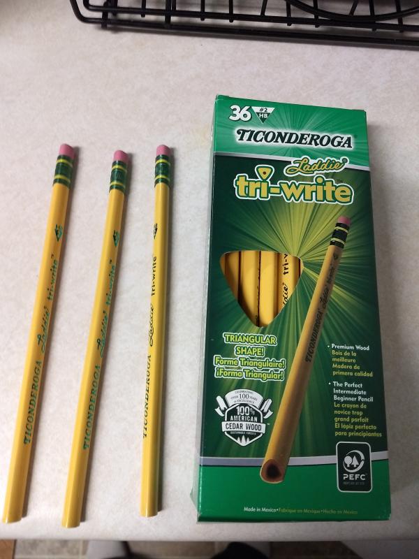 Ticonderoga® Tri-write™ Pencils, 12 Per Pack, 6 Packs
