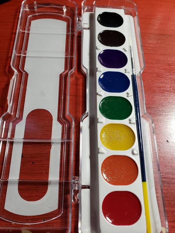 [6-Pack] Dixon Prang OVAL 8 Color Semi-Moist Watercolors Paint Set