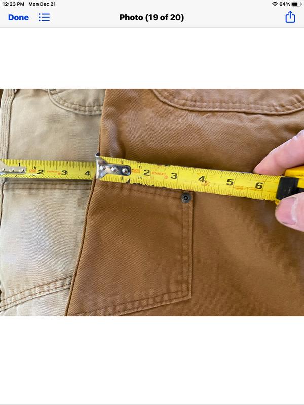 Measured smaller than before