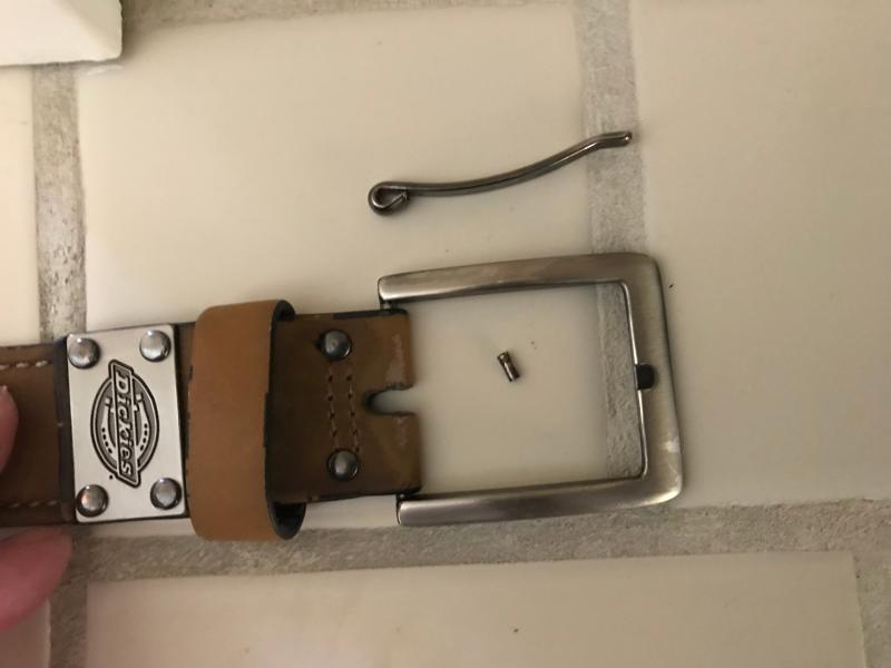 Pin snapped on buckle