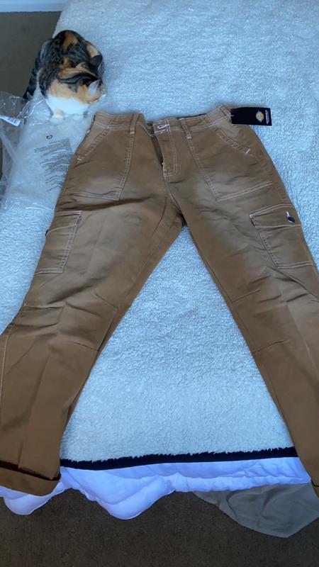 Dickies Women's Skinny Fit Cuffed Cargo Pants, Brown Duck (bd), 28 : Target