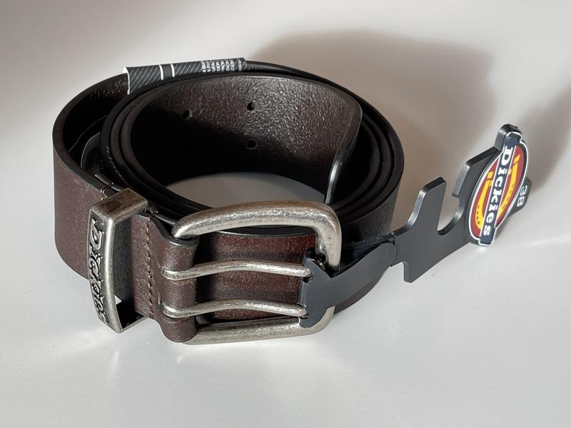 Dickies Men's Size 40 Black Double Prong Buckle Genuine Leather Belt  11DI0227 - The Home Depot