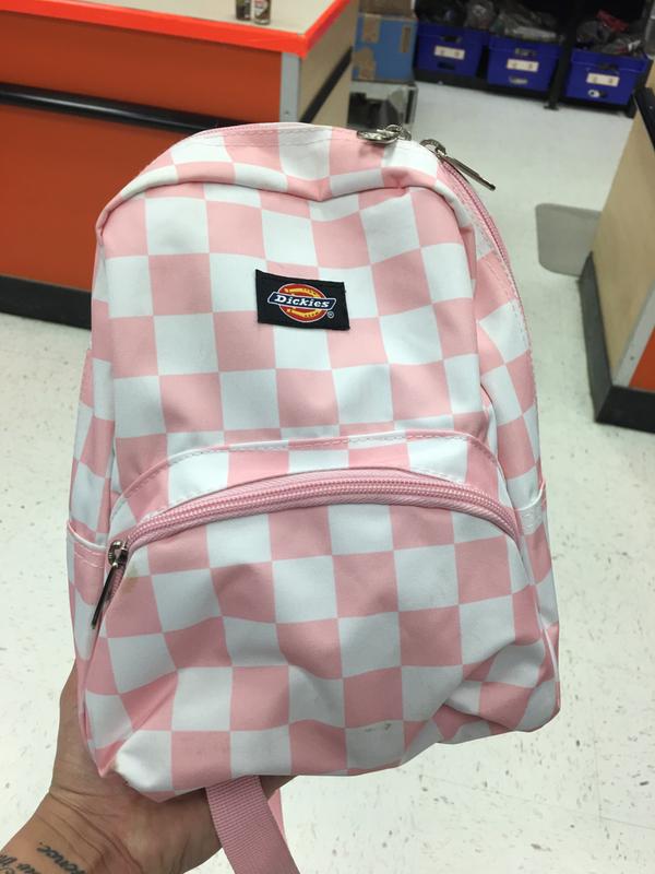 dickies pink checkered backpack