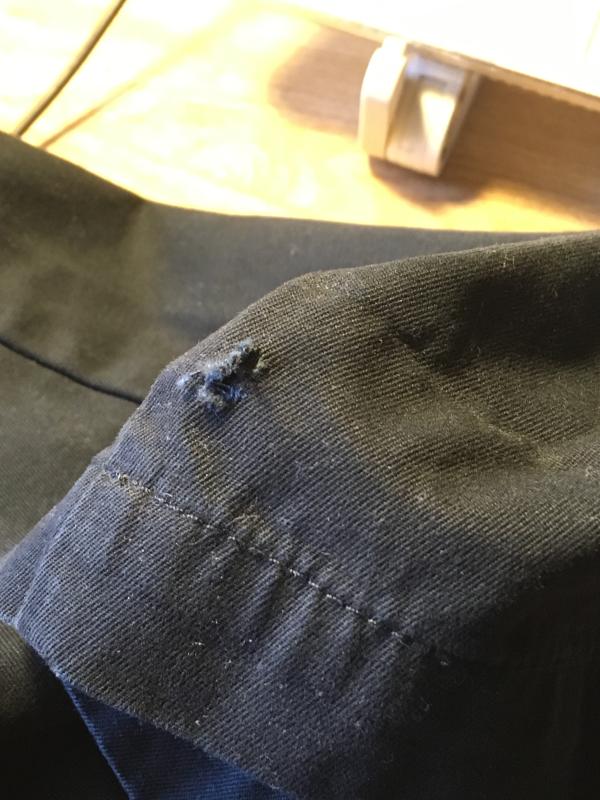 Tiny rip at the leg cuff
