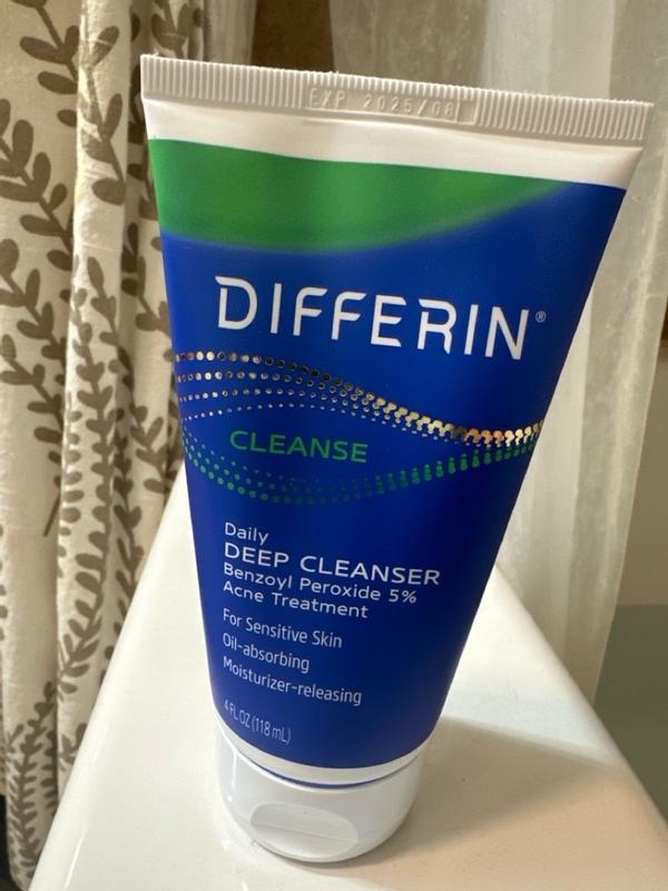 Differin daily deep cleanser deals with benzoyl peroxide