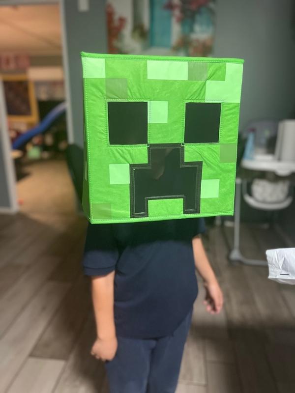Disguise Minecraft Anniversary Creeper Block Head Mask at Lowes.com