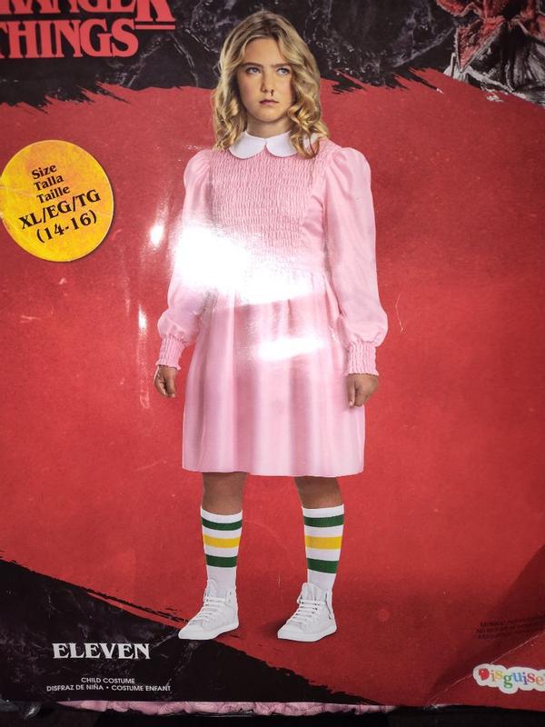 Disguise Tween Stranger Things Classic Pink Dress Eleven Costume Size 14/16  in the Costumes department at Lowes.com