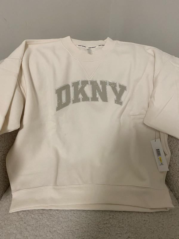 DKNY Women's Rhinestone Logo Crewneck Top - Macy's