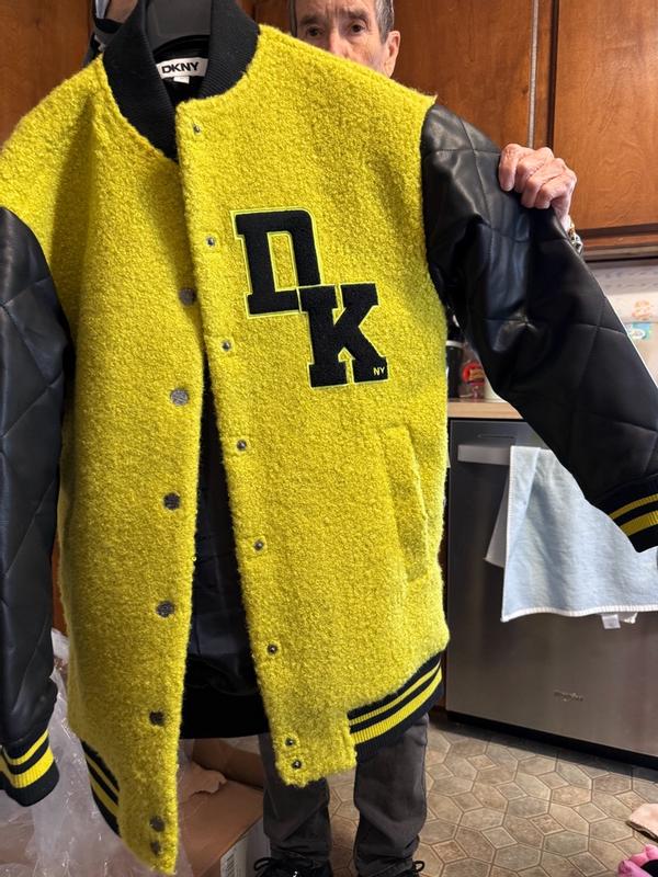Customer photo for "Very nice jacket, but more green than I like."