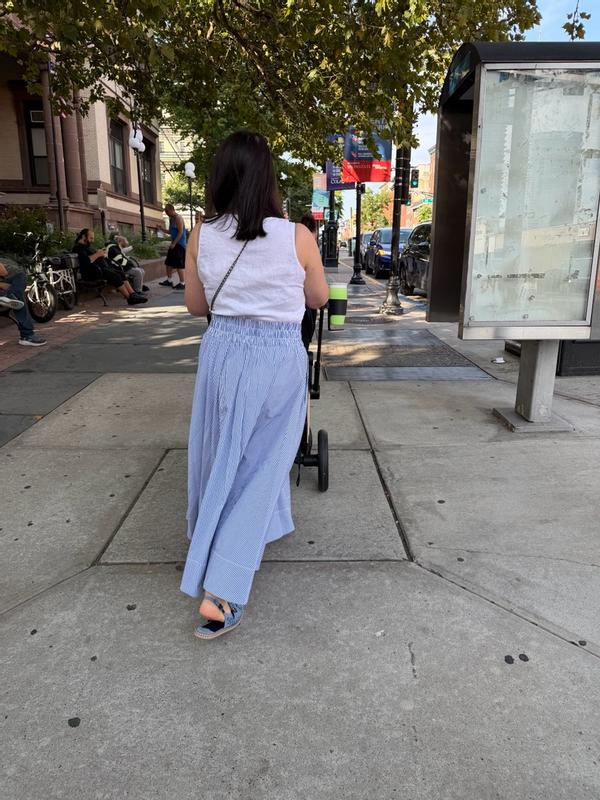 Customer photo for "Lightweight, breathabl, beautifully draped, doesn’t cling to legs , feels really comfortable"
