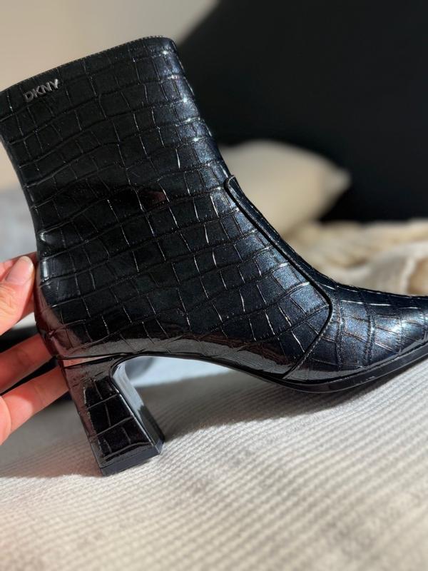 Customer photo for "Stunning black boot with the perfect heel, quality"
