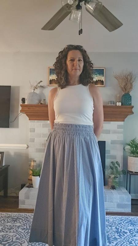 Customer photo for "Runs a little big. Beautiful skirt though!"
