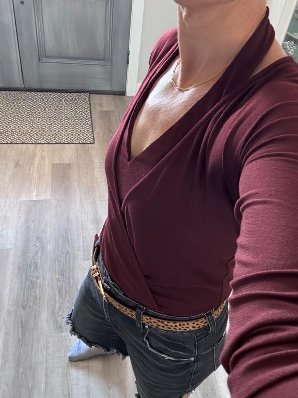 Customer photo for "Nice top but fits a little awkward"
