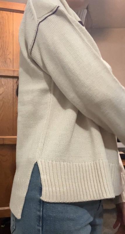 Women's Intarsia Logo Turtleneck Sweater