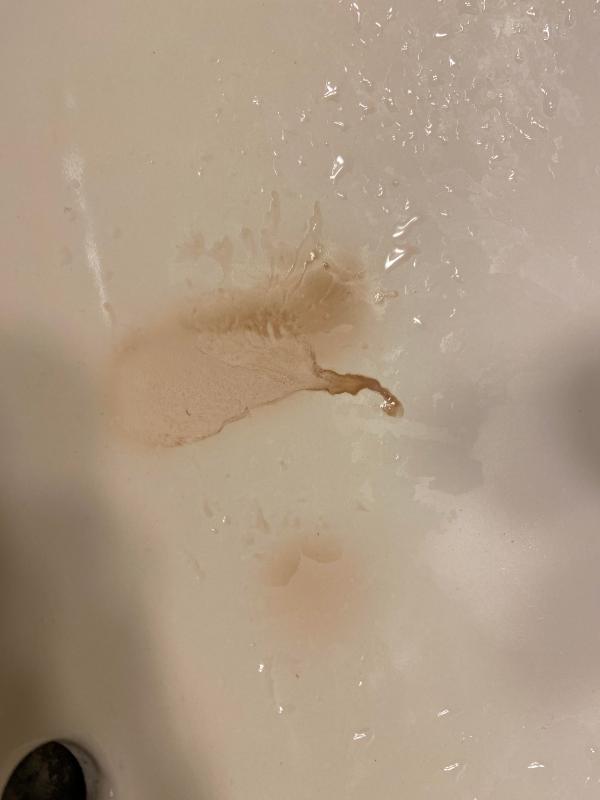 This is the product sprayed into the sink