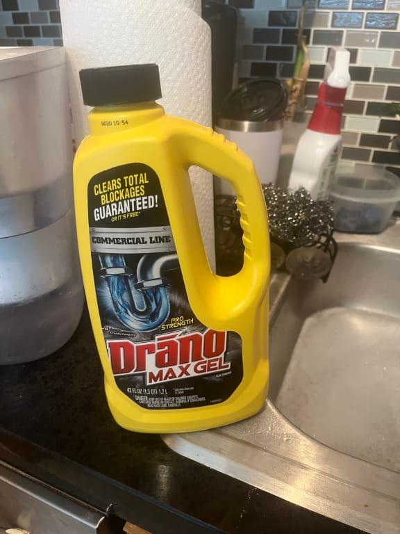  Drano Max Gel Drain Clog Remover and Cleaner for Shower or Sink  Drains, Unclogs and Removes Hair, Soap Scum, Blockages, Commercial Line, 42  oz : Health & Household