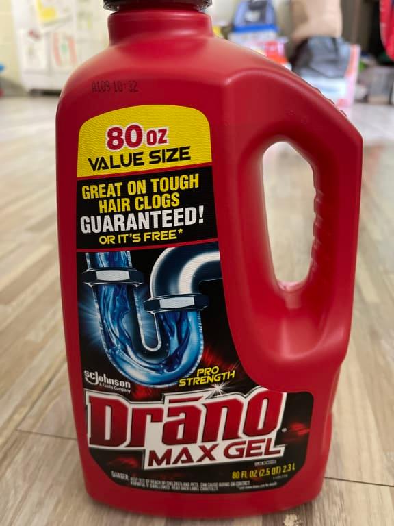  Drano Hair Buster Gel Clog Remover, Professional Strength,  Dissolves Hair on Contact, 16 oz : Health & Household