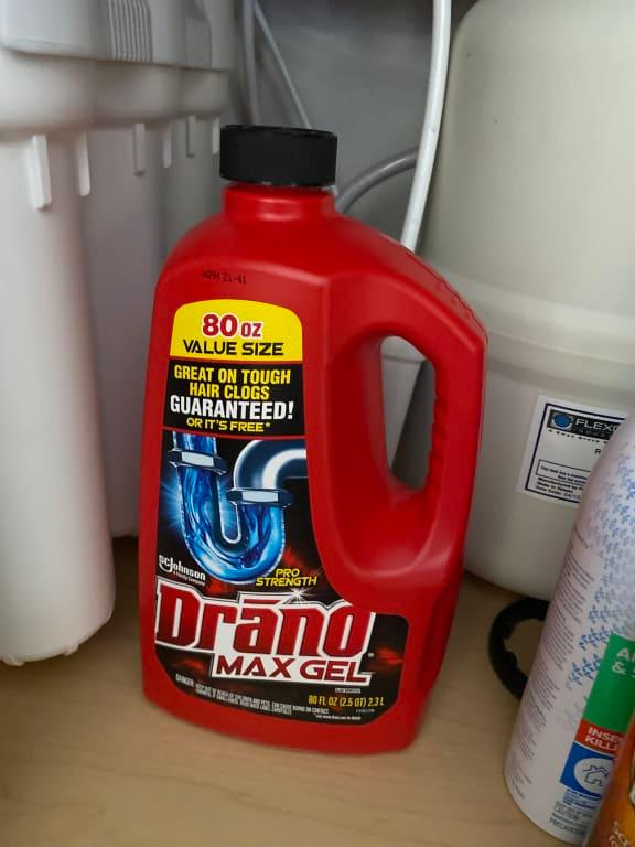Drano Max Gel Drain Clog Remover and Cleaner for Shower or Sink Drains, 80  oz, 2 pack 80 Fl Oz (Pack of 2)