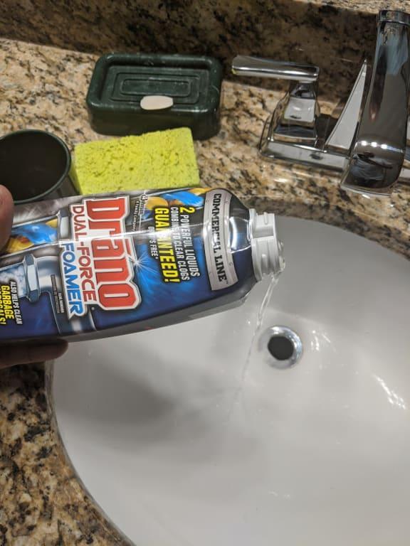 Drano Dual Force Foamer Clog Remover Review - Cleared Hair Clog In