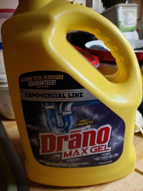 Buy Drano Commercial Line Max Gel Drain Cleaner Clog Remover 128 Oz.