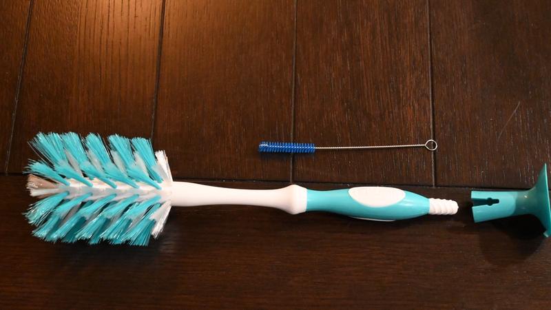 Bottle, Small Brush and Brush Holder