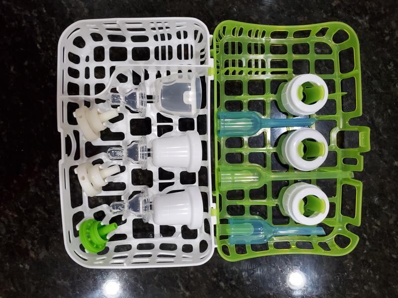 Dr. Brown's Universal Baby Bottle and Accessory Drying Rack with Baby  Bottle Dishwasher Basket for Standard Baby Bottle Parts