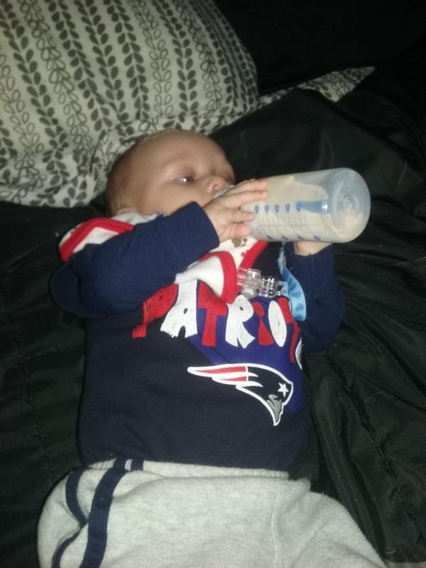 he is not even two months yet and easy for him to hold also