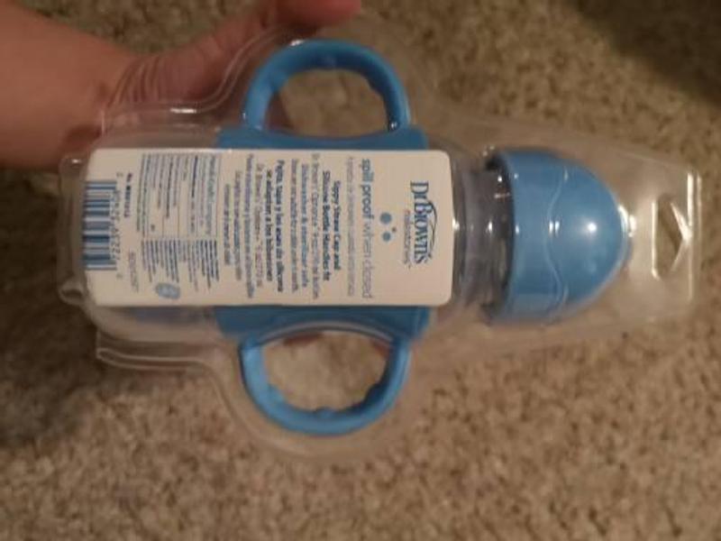 Dr. Brown's® Milestones™ Wide-Neck Sippy Straw Bottle with Silicone Handles,  9oz/270mL
