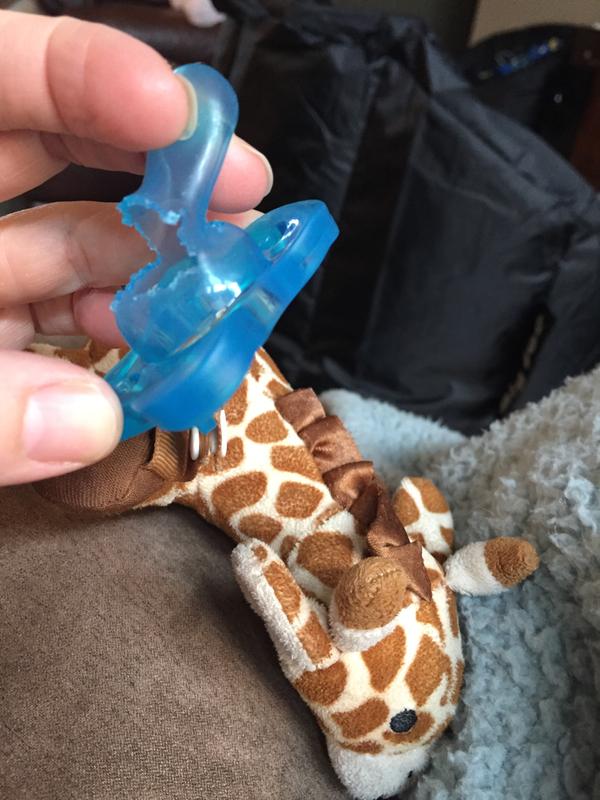 Pacifier chewed in half