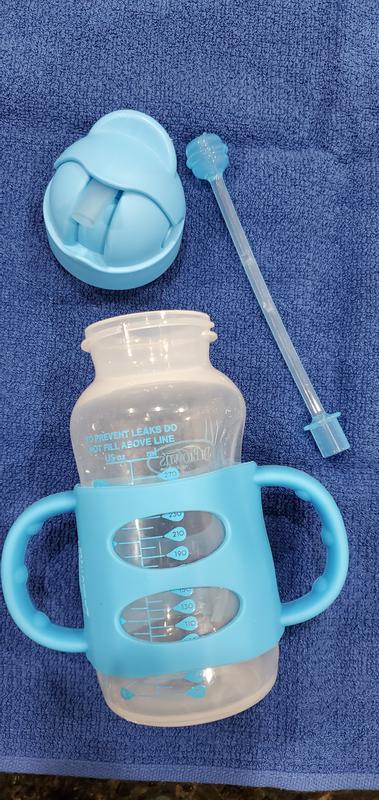 Dr. Brown's® Milestones™ Wide-Neck Sippy Straw Bottle with Silicone Handles,  9oz/270mL