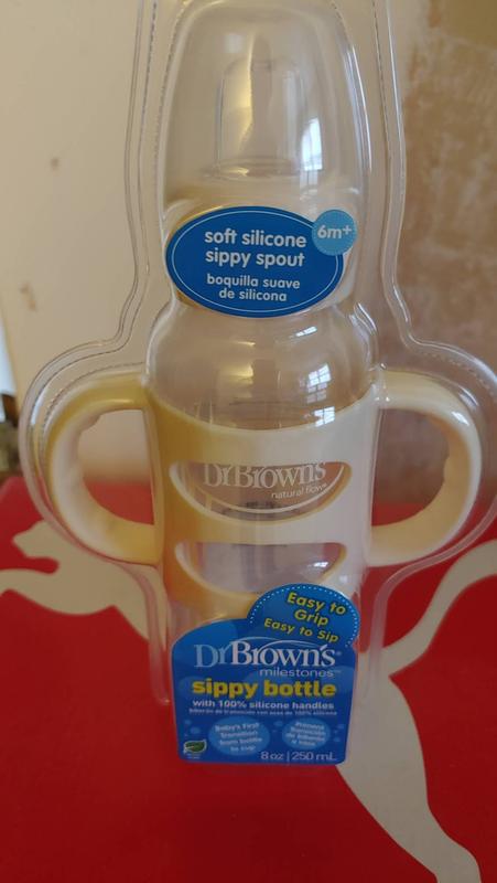 Dr. Brown's® Milestones™ Narrow Sippy Spout Bottle with Silicone Handles, 8  oz/250 mL