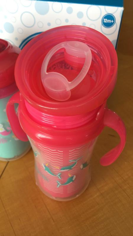 Dr. Brown's Milestones Insulated Sippy Cup with Straw and Handles, Pink,  10oz, 2 Pack, 12m+ 