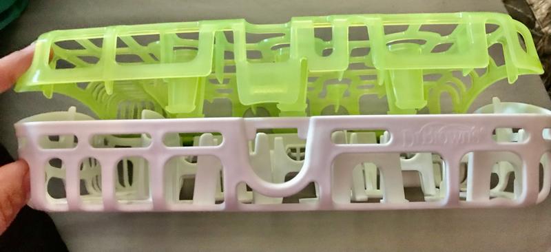 Dr. Brown's Dishwasher Basket for Small Baby Bottle Parts, Pacifiers, and  Accessories, Clean, Store and Organize Newborn Essentials, Green, BPA-free