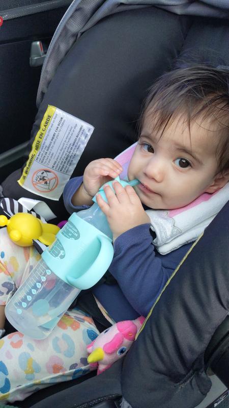 Our first bottle with straw