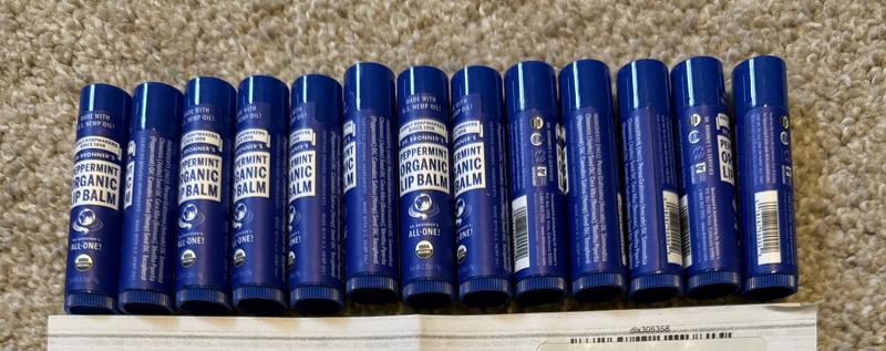 Lip Balms Made w/Organic Beeswax and Oils | Peppermint | Dr. Bronner's