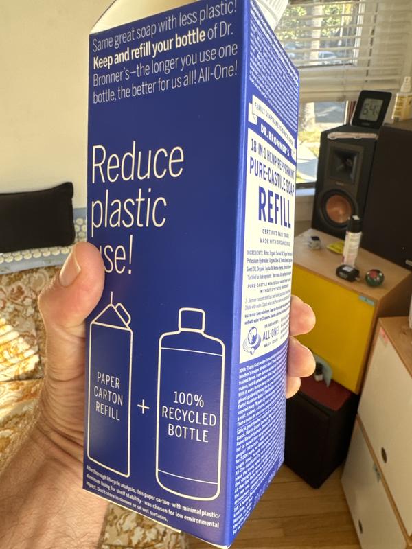 Buy Peppermint Castile Soap Refill Cartons - Reduce Plastic – Dr. Bronner's