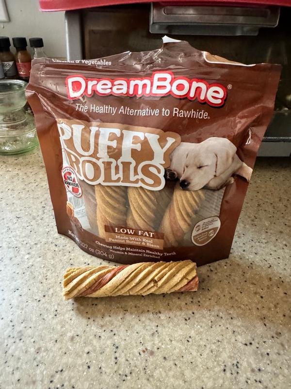 Puffy Rolls Dreambone Peanut Butter Dog Treats Peanut Butter Dog