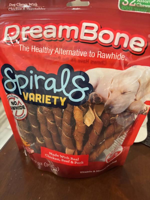 Chicken Beef Dreambone Spirals Variety Dreambone Dog Treats Review  Dreambone Spirals Variety Pack, 32 Ct Meijer
