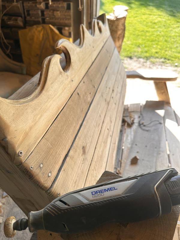 Trim work completed for a current project using the Dremel 8250