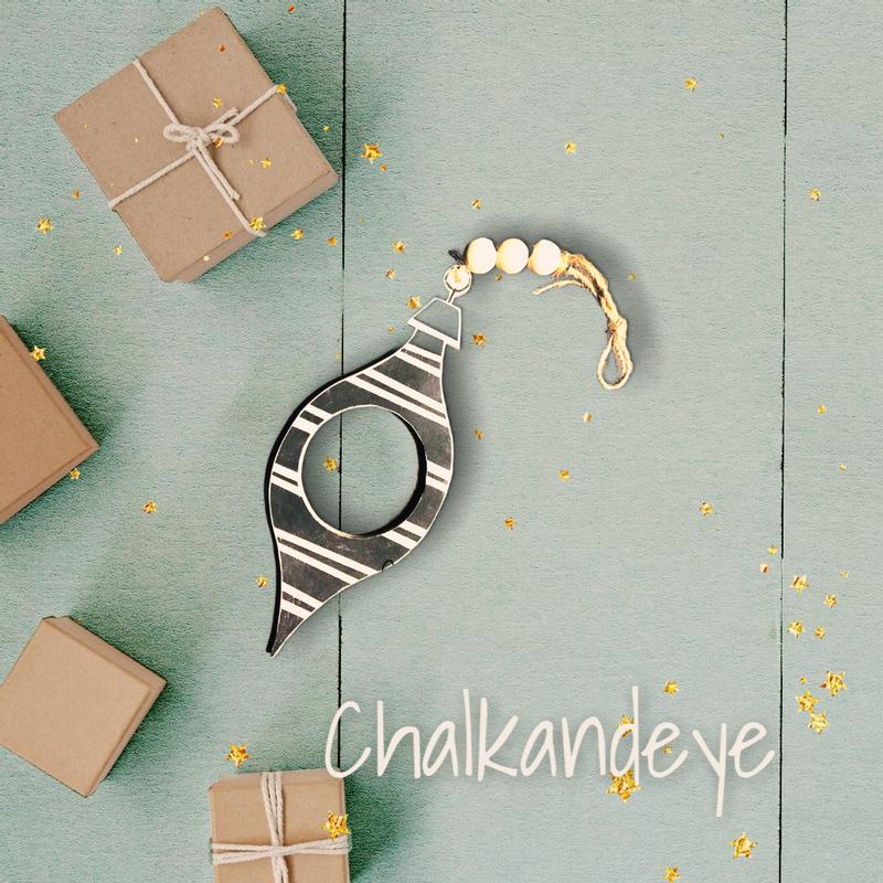 Hand cut Christmas ornaments!