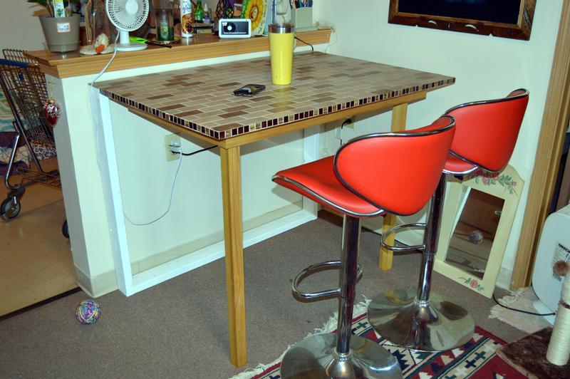 Custom Built Drop Down Dining Table Up