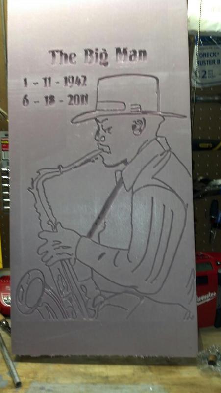 Clarence carving with Dremel