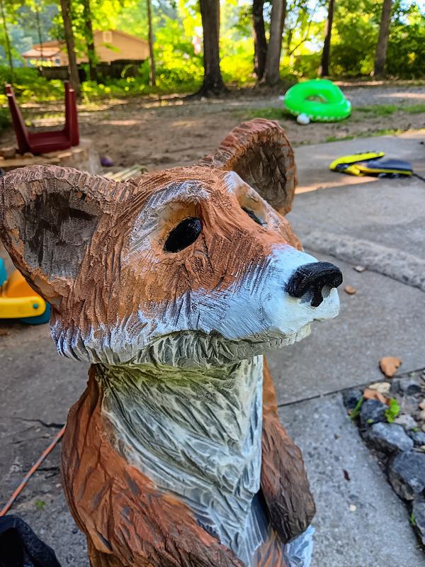 Markey & Son Woodcraft and Carving - fox carving