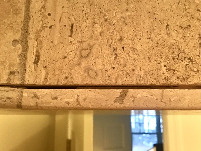Cleaned 1/16th inch grout joint