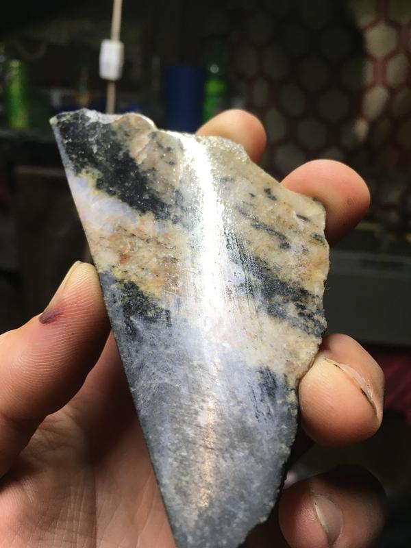 Beautiful slab harvested, sliced, polished and then finally carved something out of it