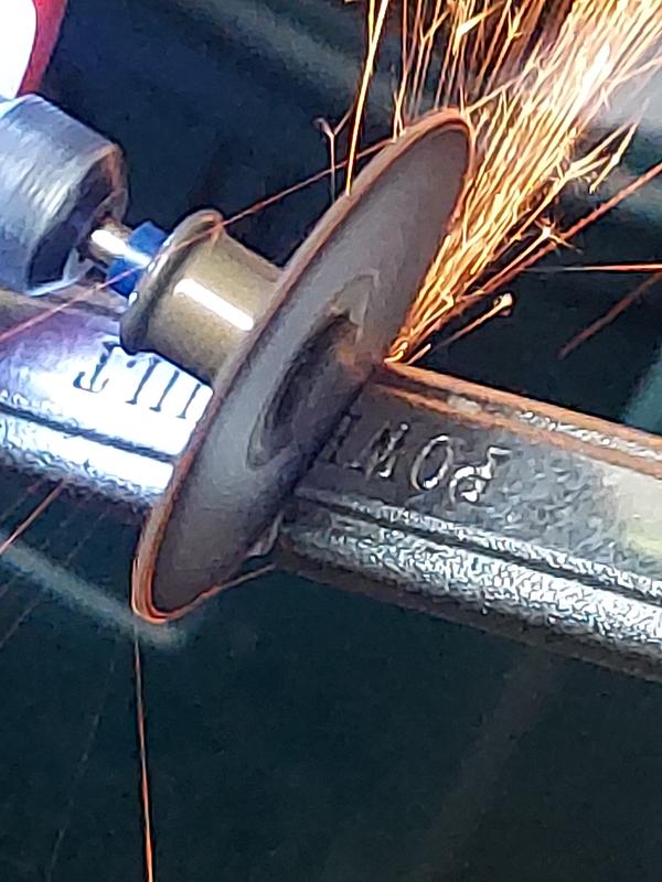 Cutting through steel like butter!